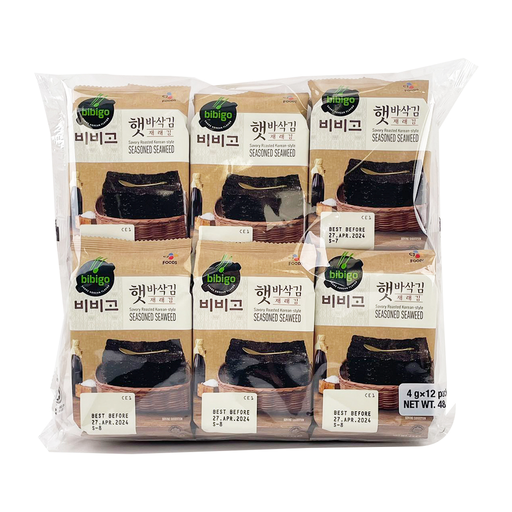 Korean CJ Food Savory Roasted Korean Style Seasoned Seaweed 4g*12-eBest-Nuts & Dried Fruit,Snacks & Confectionery