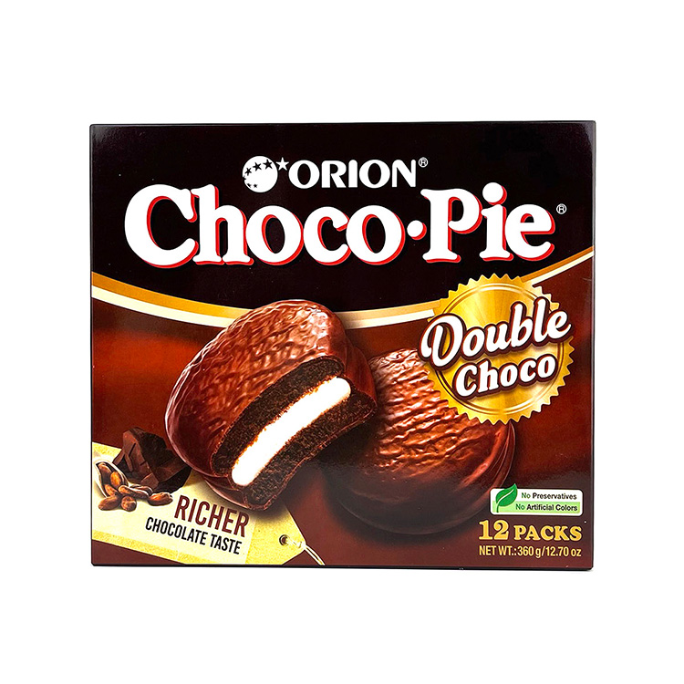 Orion Choco Pie (Double Choco) 30g*12 Pack-eBest-Biscuits,Snacks & Confectionery