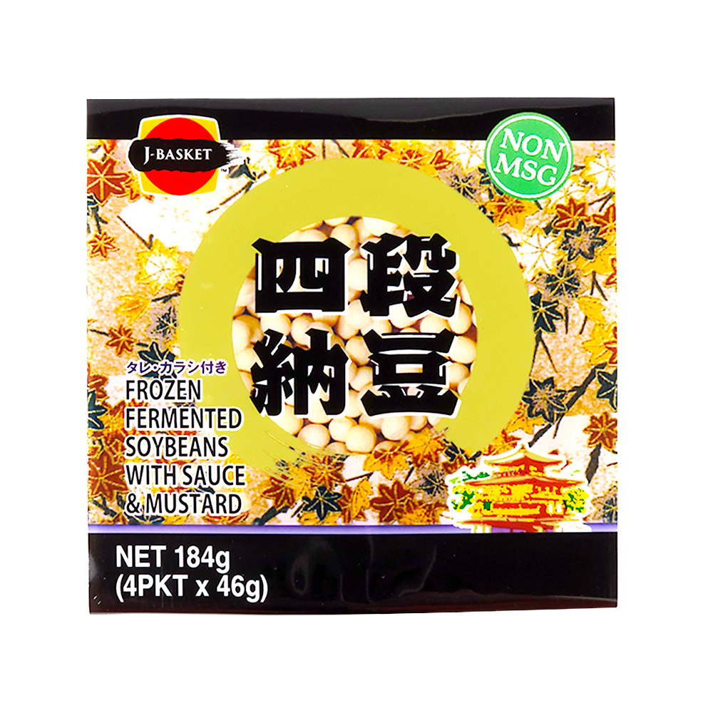 J-Basket Frozen Fermented Soybeans With Sauce & Mustard 46g*4-eBest-Tofu,Fruit & Vegetables