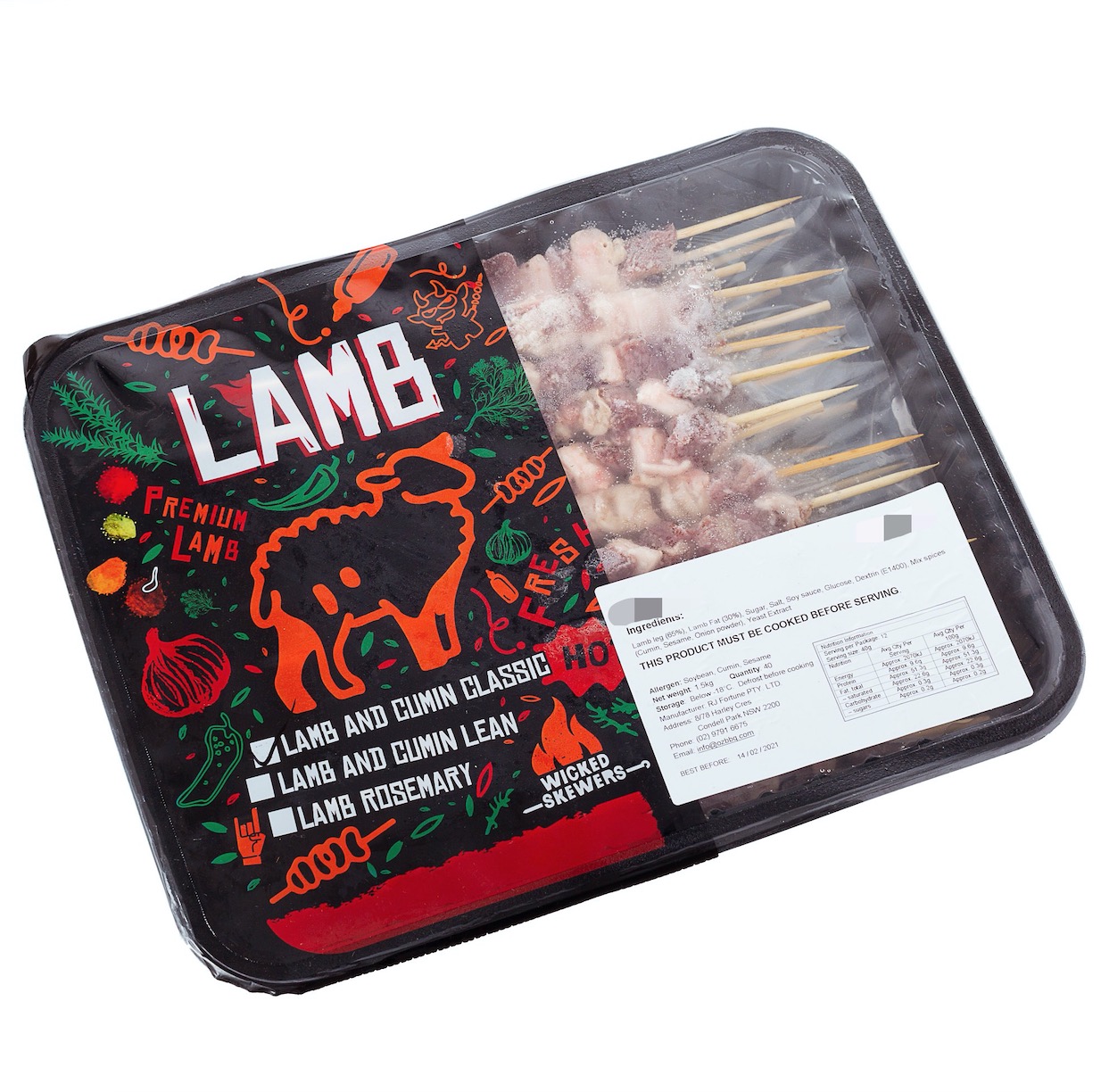 Lamb&Cumin Lamb Skewer 40 pcs-eBest-BBQ & Hotpot,Meat deli & eggs