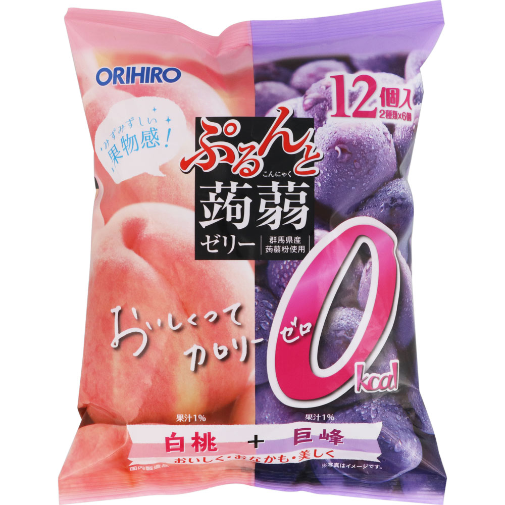 Orihiro Likilu Konjac Jelly - White Peach & Grape Flavour 240g 12pc-eBest-Confectionery,Snacks & Confectionery