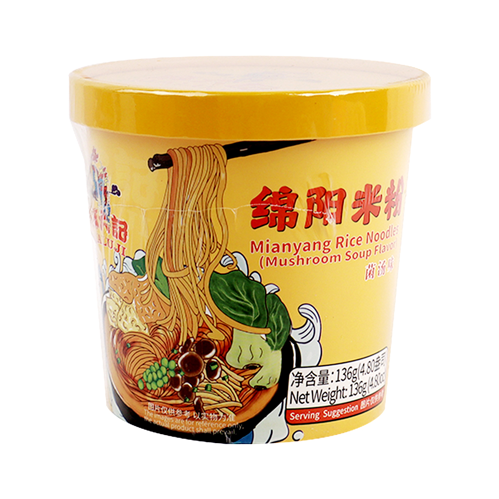 Ma Liuji Mianyang Rice Flour Mushroom Soup Flavor 136g-eBest-Instant Noodles,Instant food