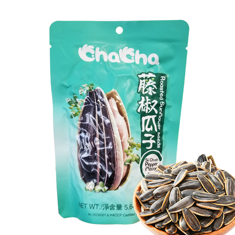 Chacha Tangerine Pee and Green Sichuan Pepper Flavoured Sunflower Seeds 160g-eBest-Nuts & Dried Fruit,Snacks & Confectionery