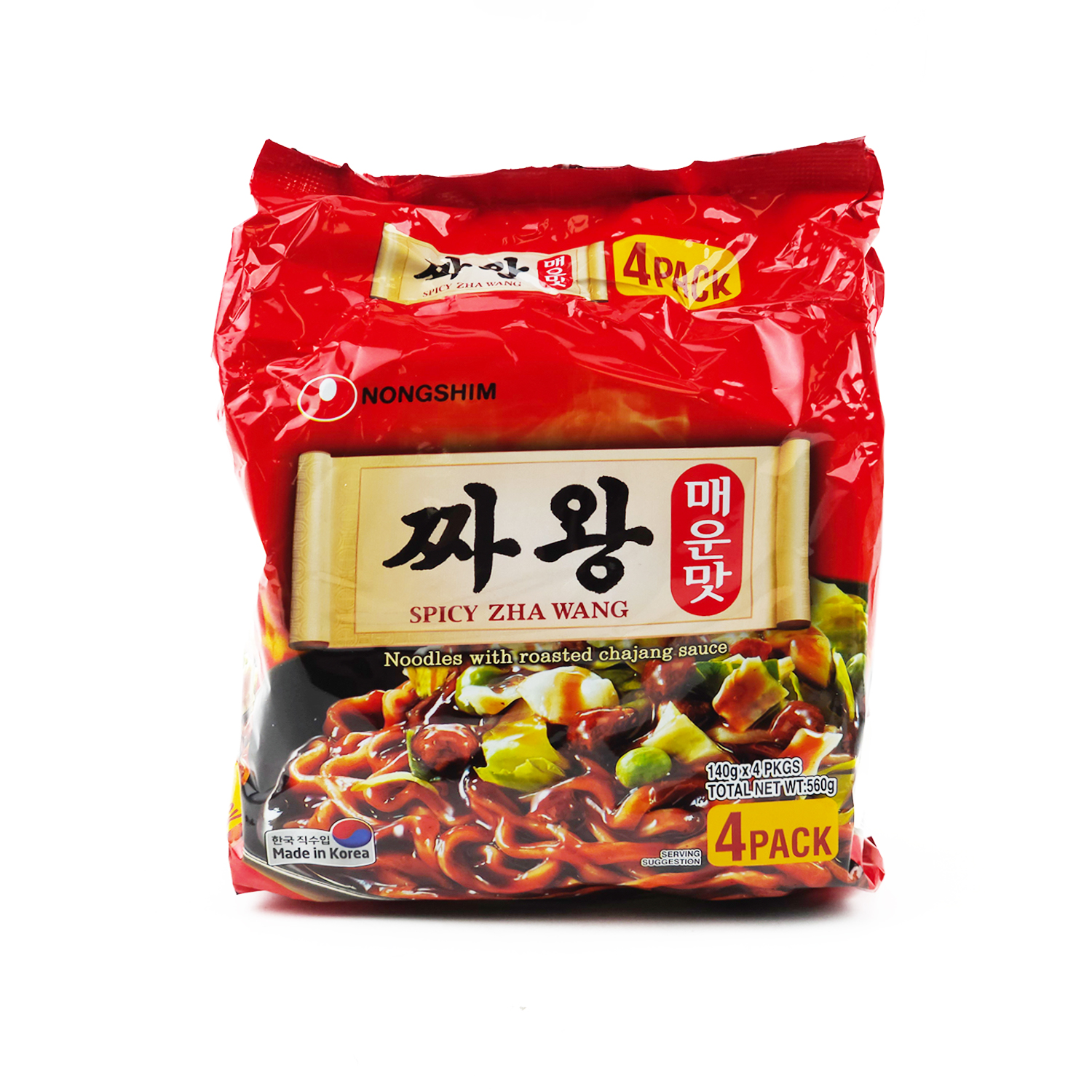 [Pack] Korean Nongshim Spicy Noodles 140g*4-eBest-Instant Noodles,Instant food