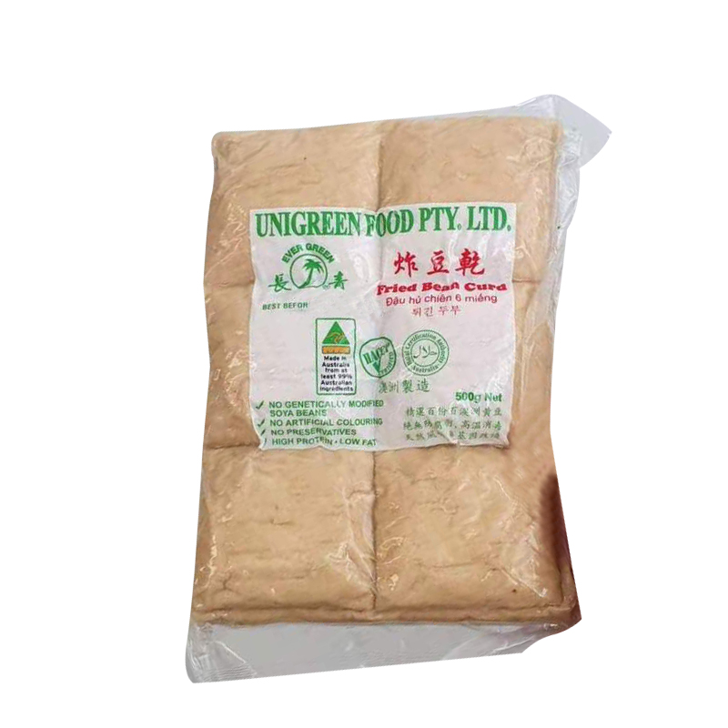 Evergreen Fried Bean Curd 6 Pieces 500g-eBest-Tofu,Fruit & Vegetables