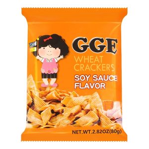 GGE Wheat Crackers Soy Sauce Flavour 80g-eBest-Chips,Snacks & Confectionery