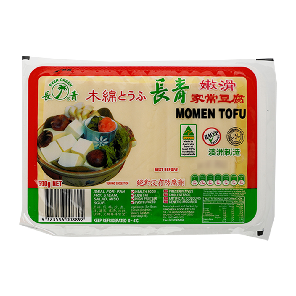 Evergreen Momen Tofu 500g-eBest-Tofu,Fruit & Vegetables