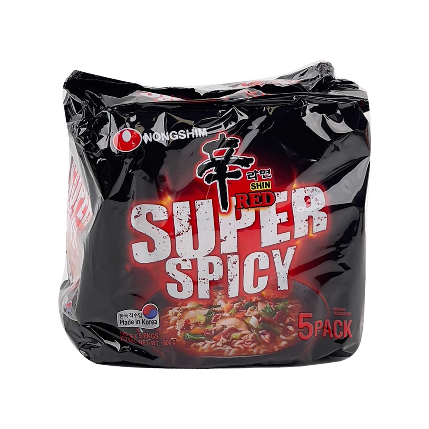 Korea Nongshim Nongshim Super Spicy Ramen 120g*5-eBest-Instant Noodles,Instant food