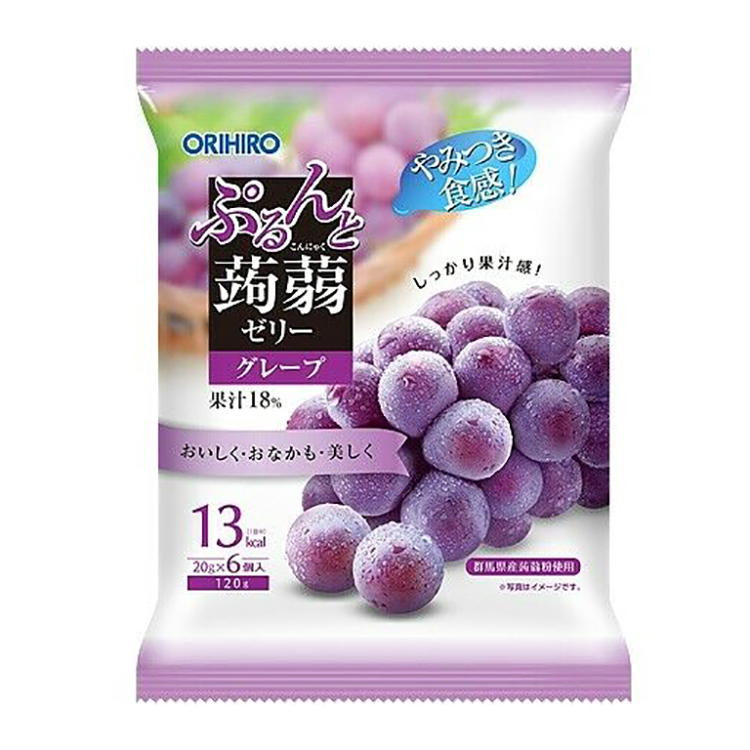 Orihiro Konjac Juice Jelly Grape Flavour 120g-eBest-Confectionery,Snacks & Confectionery