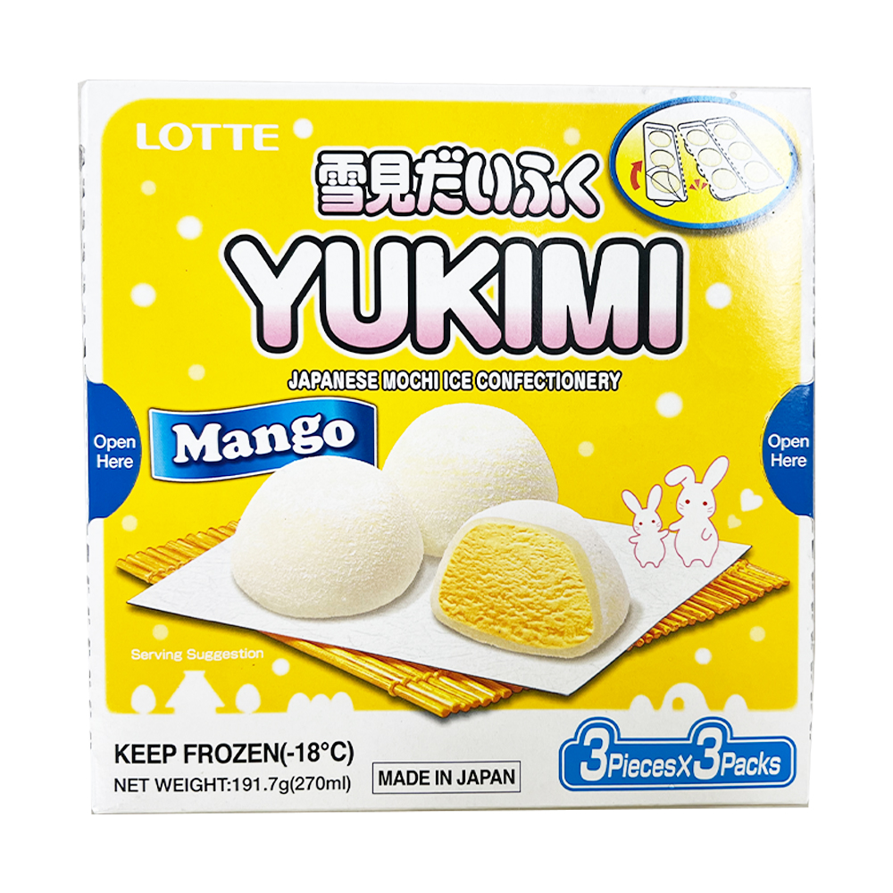 Lotte Yukimi Seuman Daifuk Mango Ice Cream Rice Cake 9pcs-eBest-Ice cream,Snacks & Confectionery