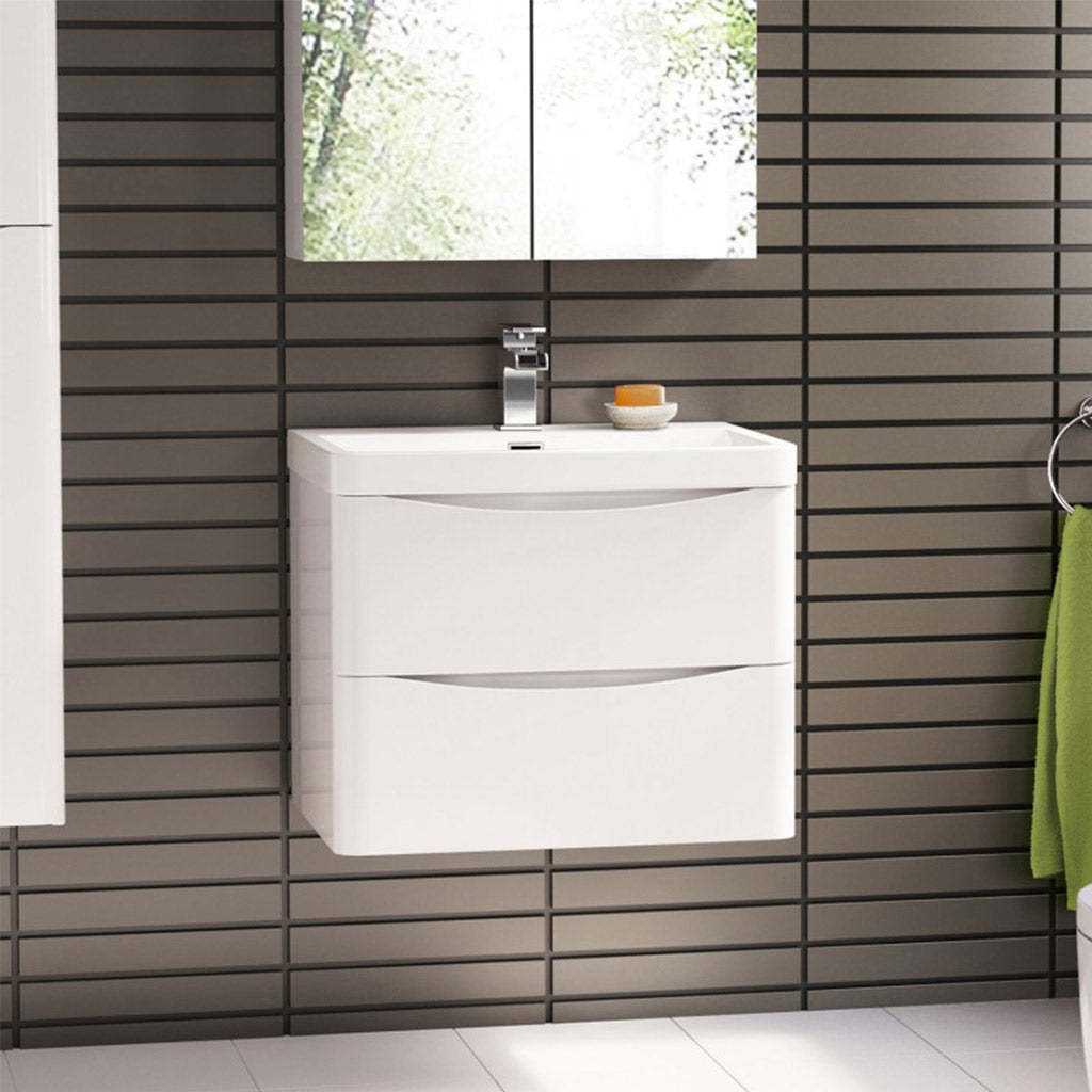 BelBagno ANCONA 600MM WALL HUNG GLOSS WHITE(Cabinet Only)-YT Bathroom