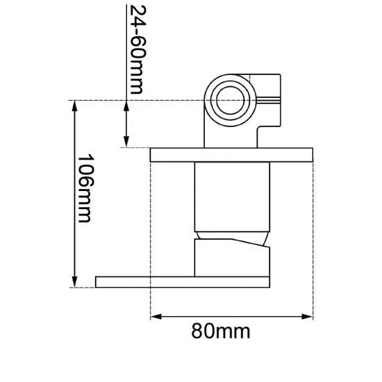 LUCID PIN Round Chrome Shower/Bath Wall Mixer(80mm Cover Plate)(color up)