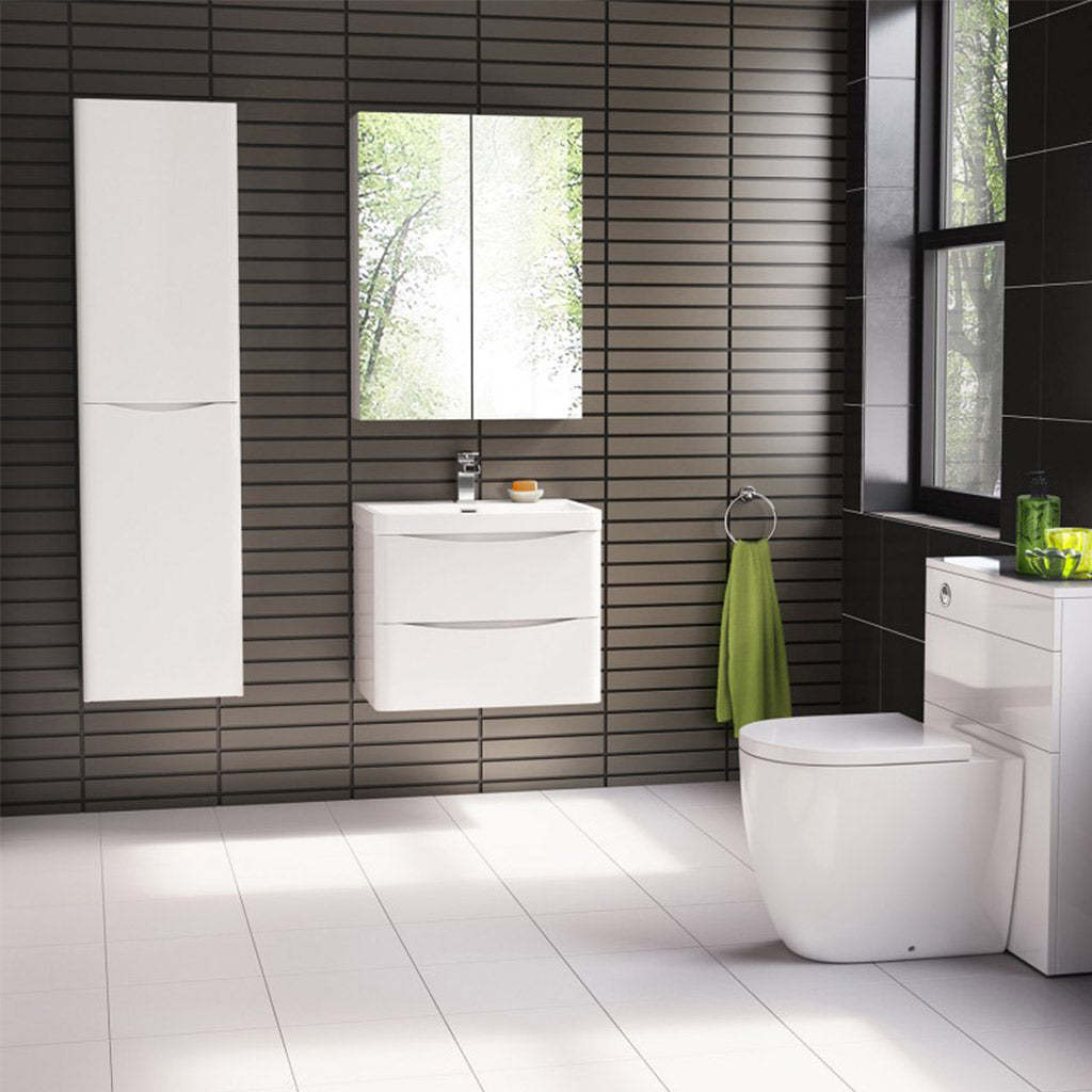 BelBagno ANCONA 600MM WALL HUNG GLOSS WHITE(Cabinet Only)-YT Bathroom