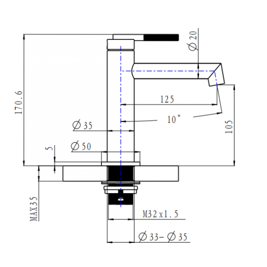 CADDENCE Series Brushed Nickel Basin Mixer