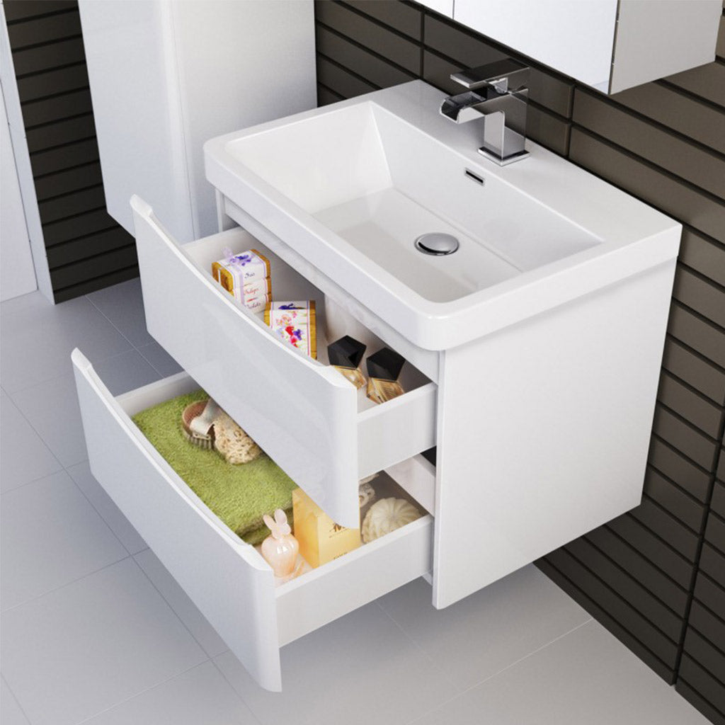 BelBagno ANCONA 600MM WALL HUNG GLOSS WHITE(Cabinet Only)-YT Bathroom