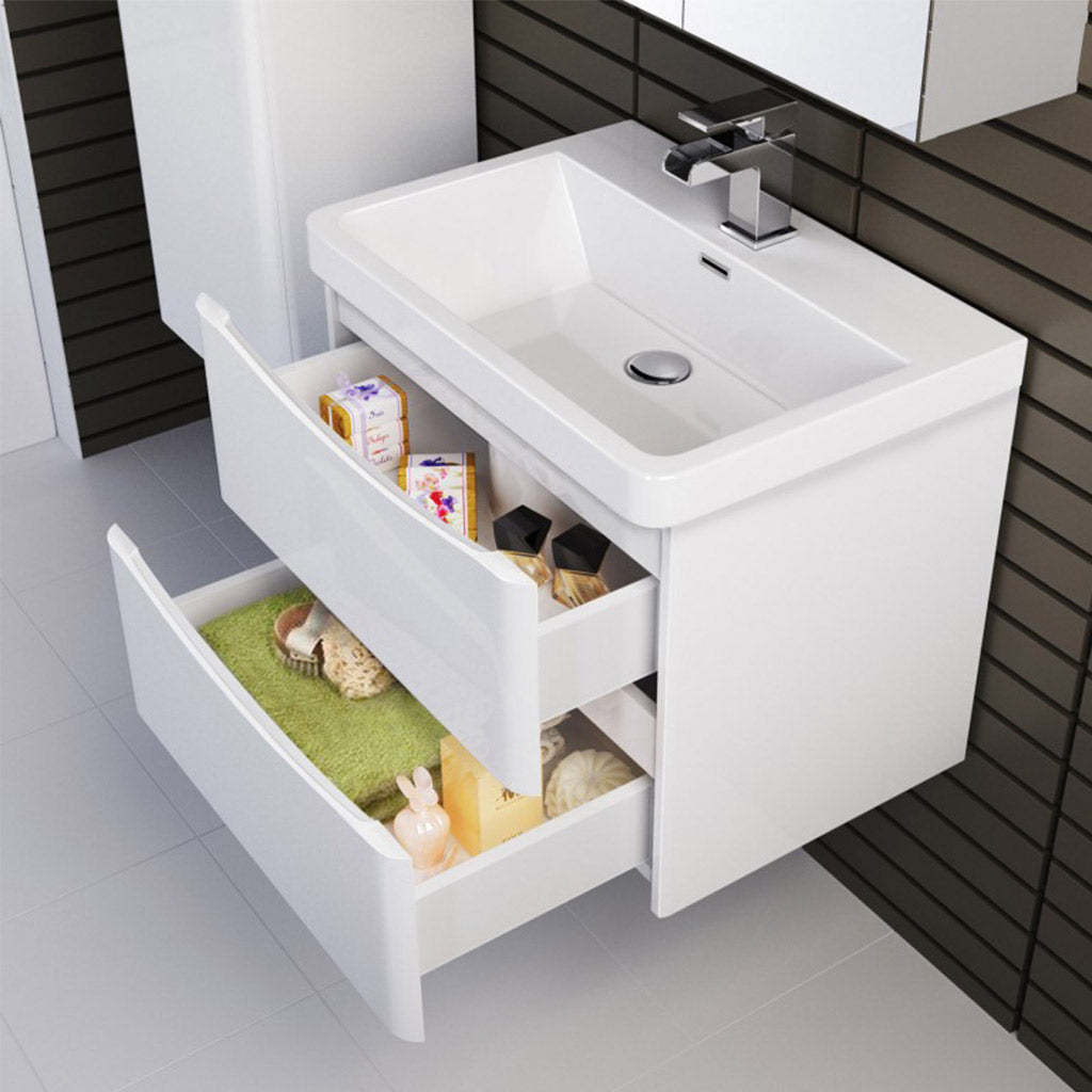 BelBagno ANCONA 600MM WALL HUNG GLOSS WHITE(Cabinet Only)-YT Bathroom