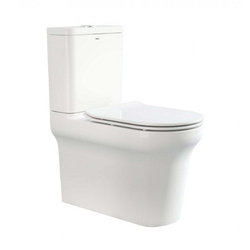 BelBagno Vella 835mm Nano Glaze Rimless Back To Wall White Ceramic Geberit Toilet Suite-YT Bathroom