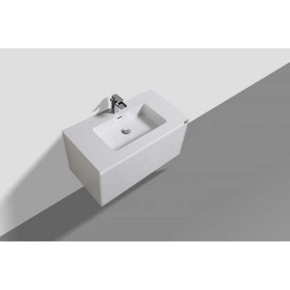BelBagno PRADO GLOSS WHITE 900MM WALL HUNG-YT Bathroom