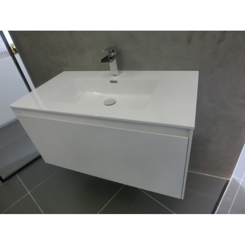 BelBagno PRADO GLOSS WHITE 900MM WALL HUNG-YT Bathroom