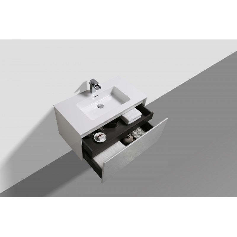 BelBagno PRADO GLOSS WHITE 900MM WALL HUNG-YT Bathroom