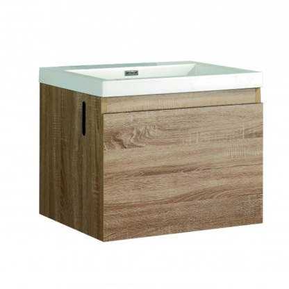 BelBagno Roxanne 600mm Wall Hung Vanity White Oak One Drawers One Tap Hole