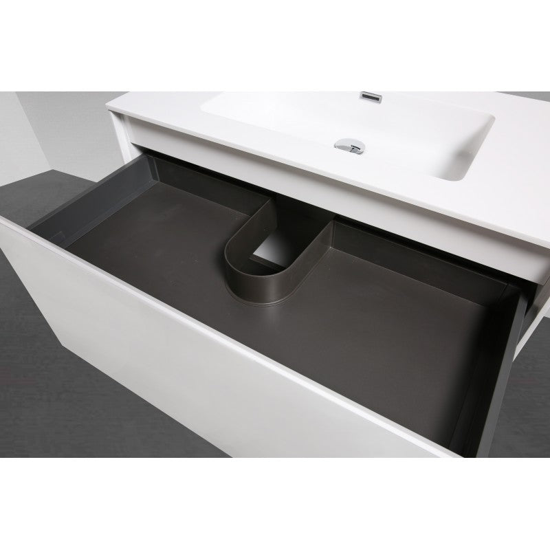 BelBagno PRADO GLOSS WHITE 900MM WALL HUNG-YT Bathroom