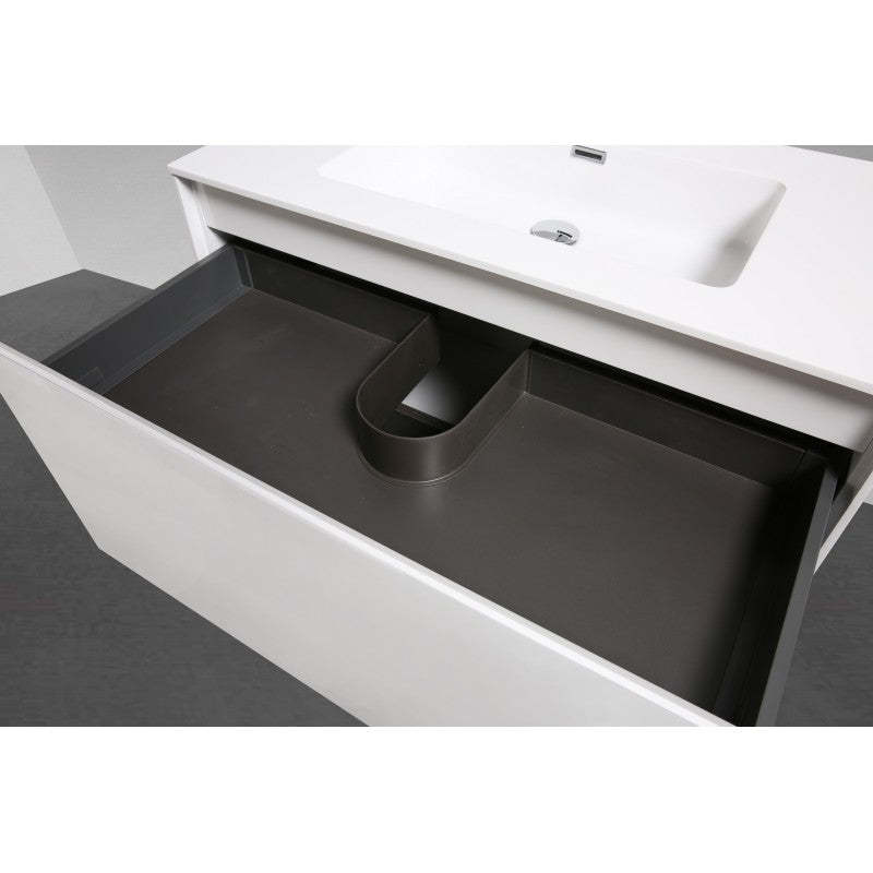 BelBagno PRADO GLOSS WHITE 900MM WALL HUNG-YT Bathroom