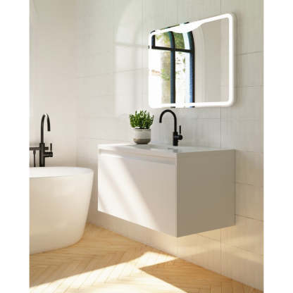 BelBagno PRADO GLOSS WHITE 900MM WALL HUNG-YT Bathroom
