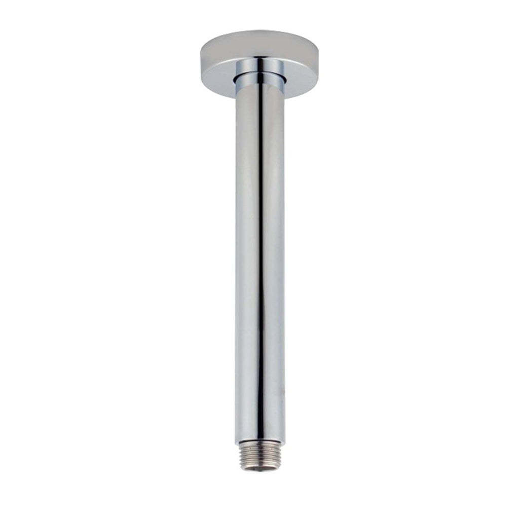 Round Brushed Nickel Ceiling Shower Arm 200mm-YT Bathroom