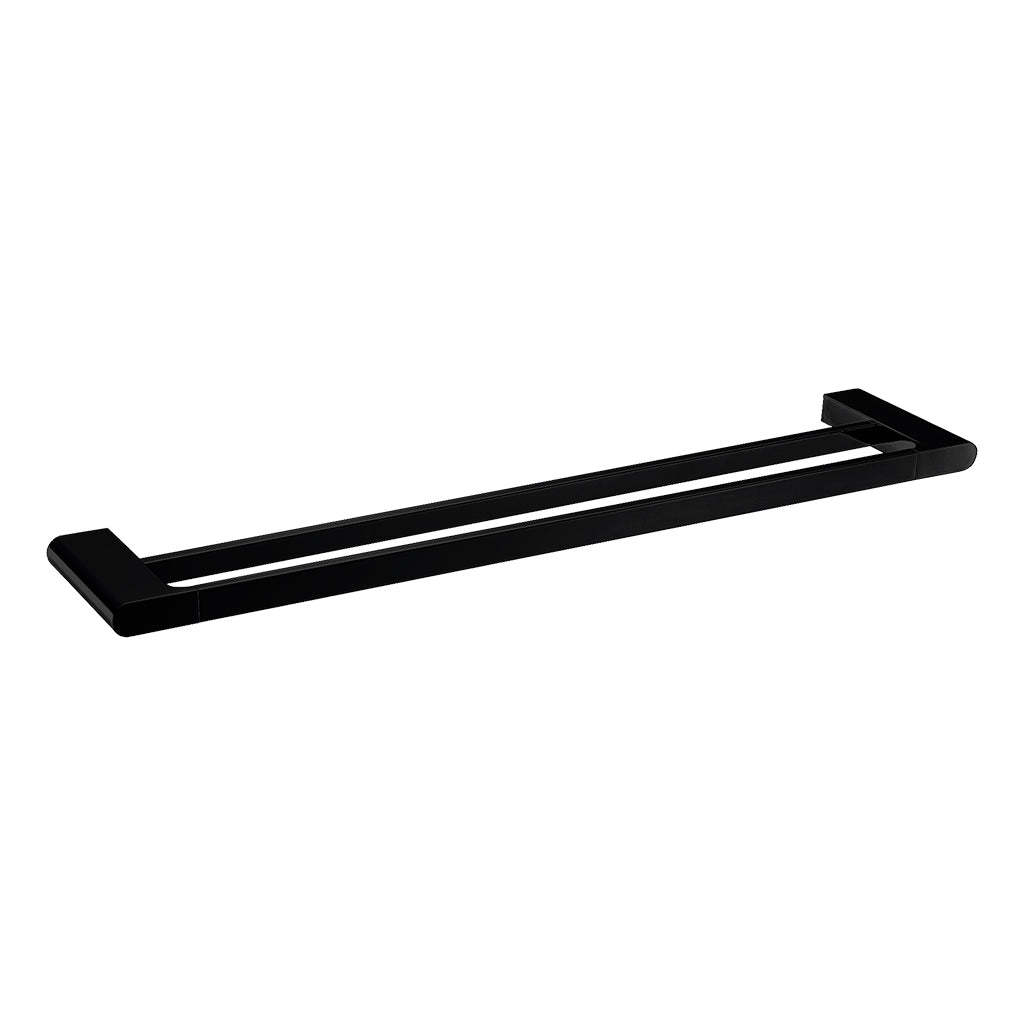 AU Black Double Towel Rail 800mm-YT Bathroom