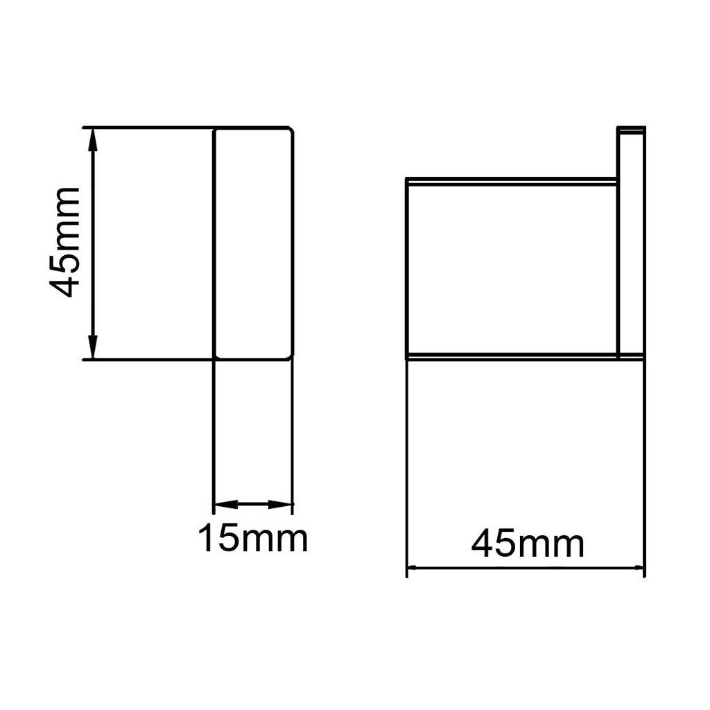 IVANO Series Square Chrome Robe Hook-YT Bathroom