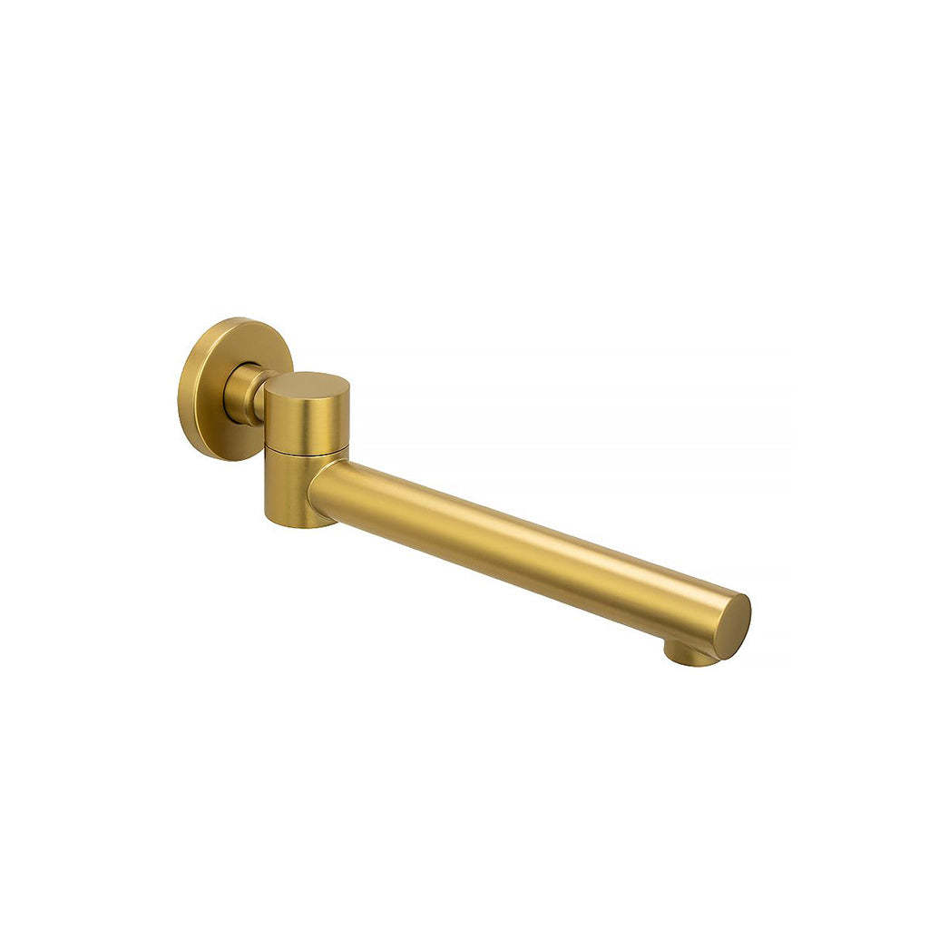 Round Brushed Brass Bathtub/Basin Swivel Wall Spout-YT Bathroom