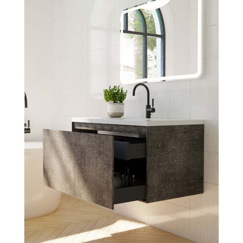 BelBagno Prado 1200mm Wall Hung Vanity Maple Oak One Drawers One Tap H