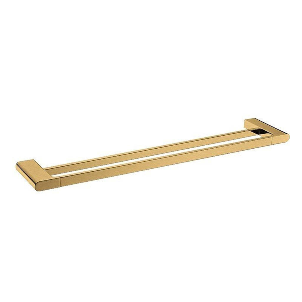 AU Series Brushed Yellow Gold Double Towel Rail 800mm-YT Bathroom