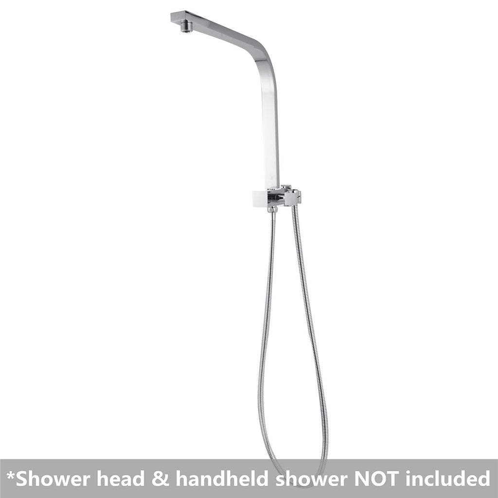 Square Chrome Shower Station without Shower Head and Handheld Shower-YT Bathroom