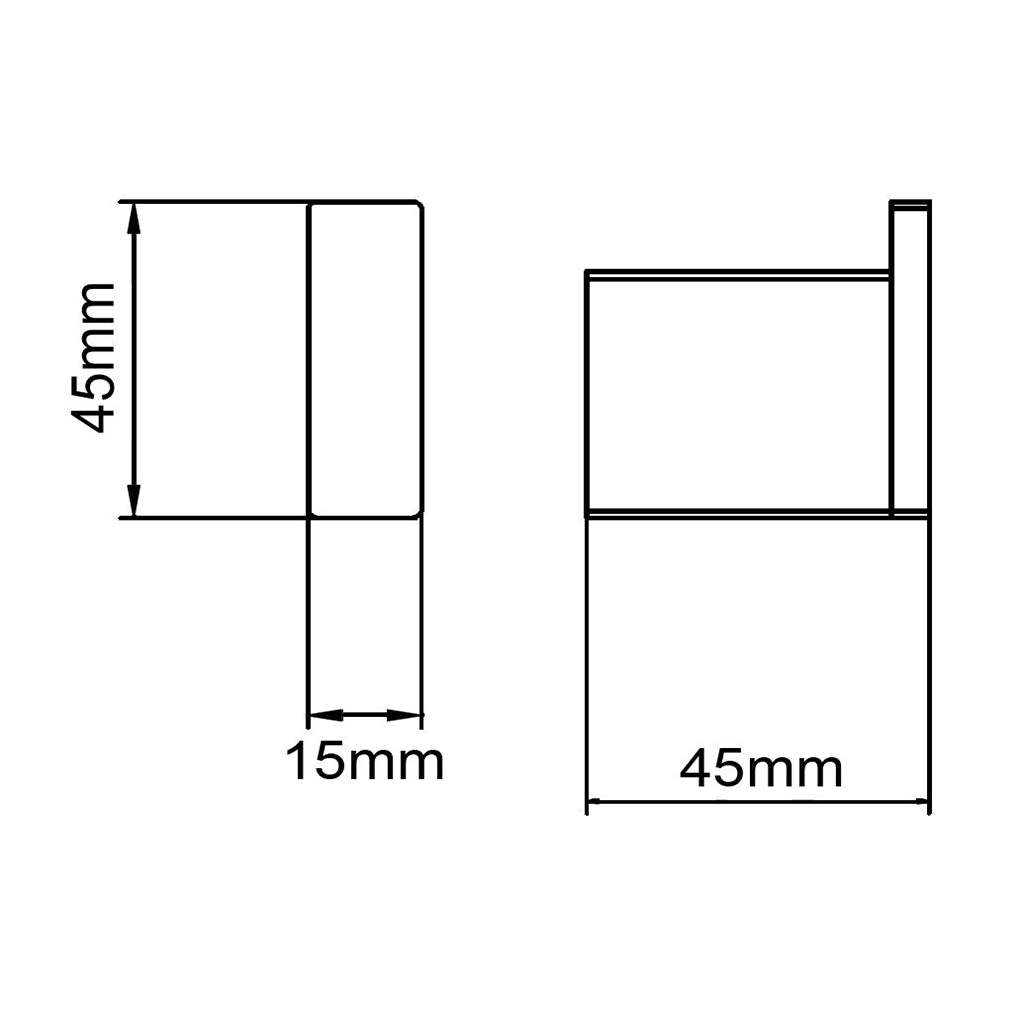 IVANO Series Square Brushed Nickel Robe Hook
