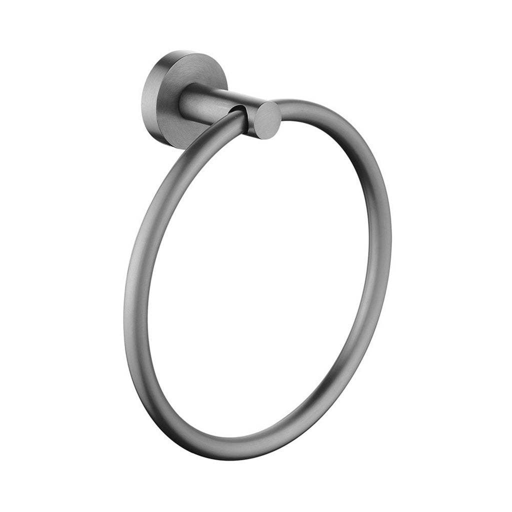 LUCID PIN Round Gun Metal Grey Hand Towel Ring-YT Bathroom