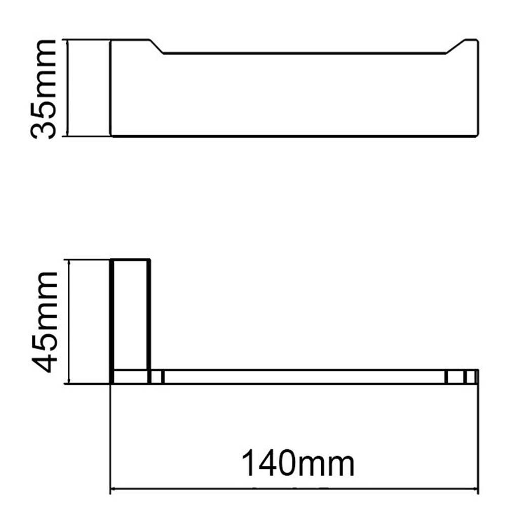 IVANO Series Square Brushed Nickel Toilet Paper Holder-YT Bathroom