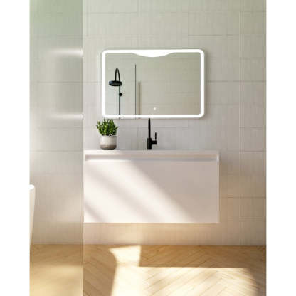 BelBagno PRADO GLOSS WHITE 900MM WALL HUNG-YT Bathroom