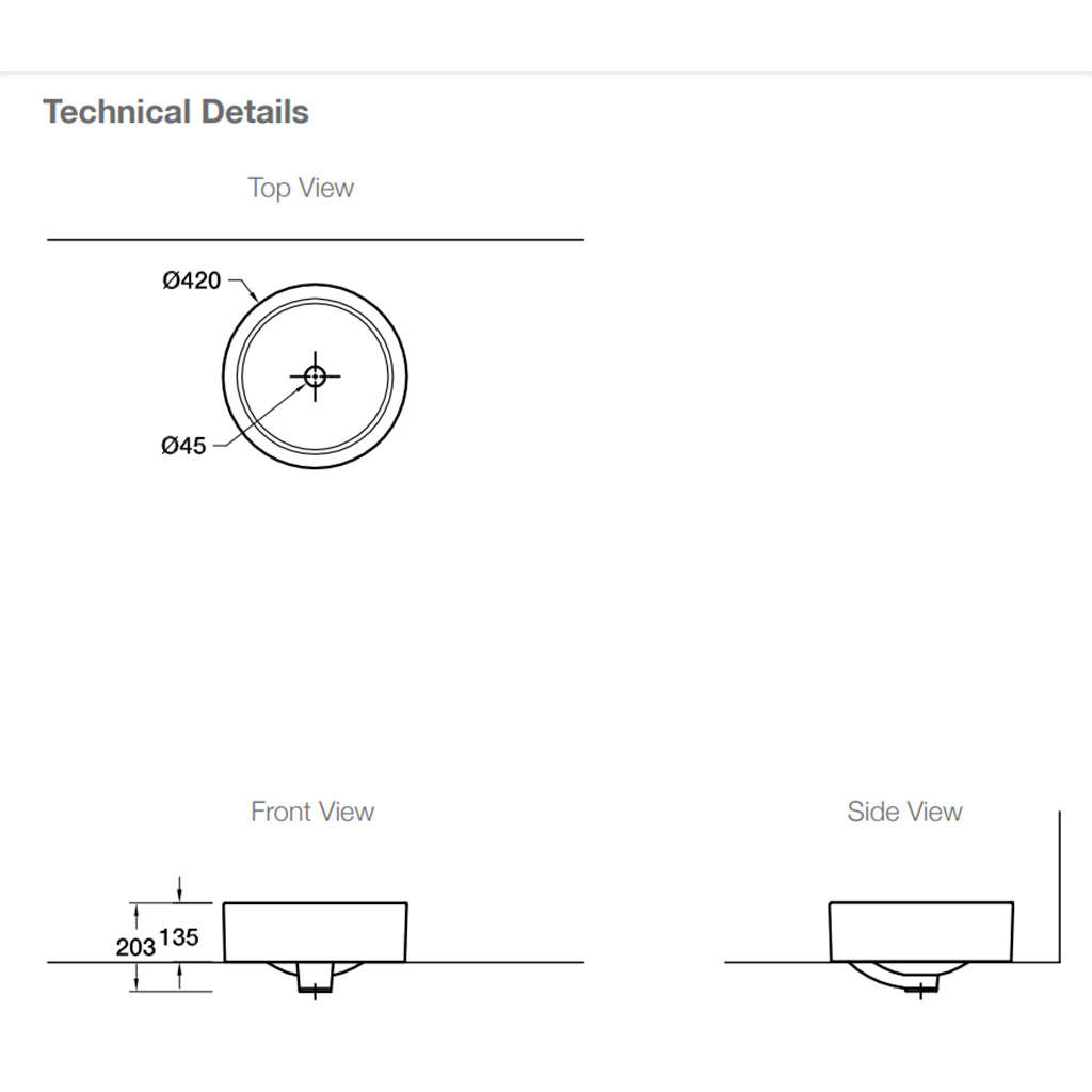 Kohler Chalice Round Vessel Basin 420mm-YT Bathroom