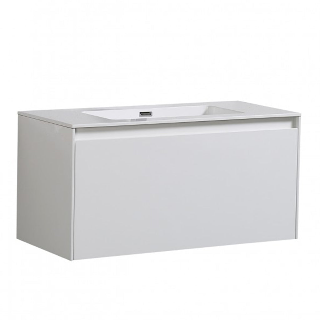 BelBagno PRADO GLOSS WHITE 900MM WALL HUNG-YT Bathroom