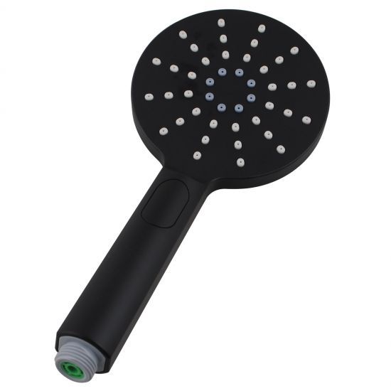 SH Round Black Handheld Shower(ABS)