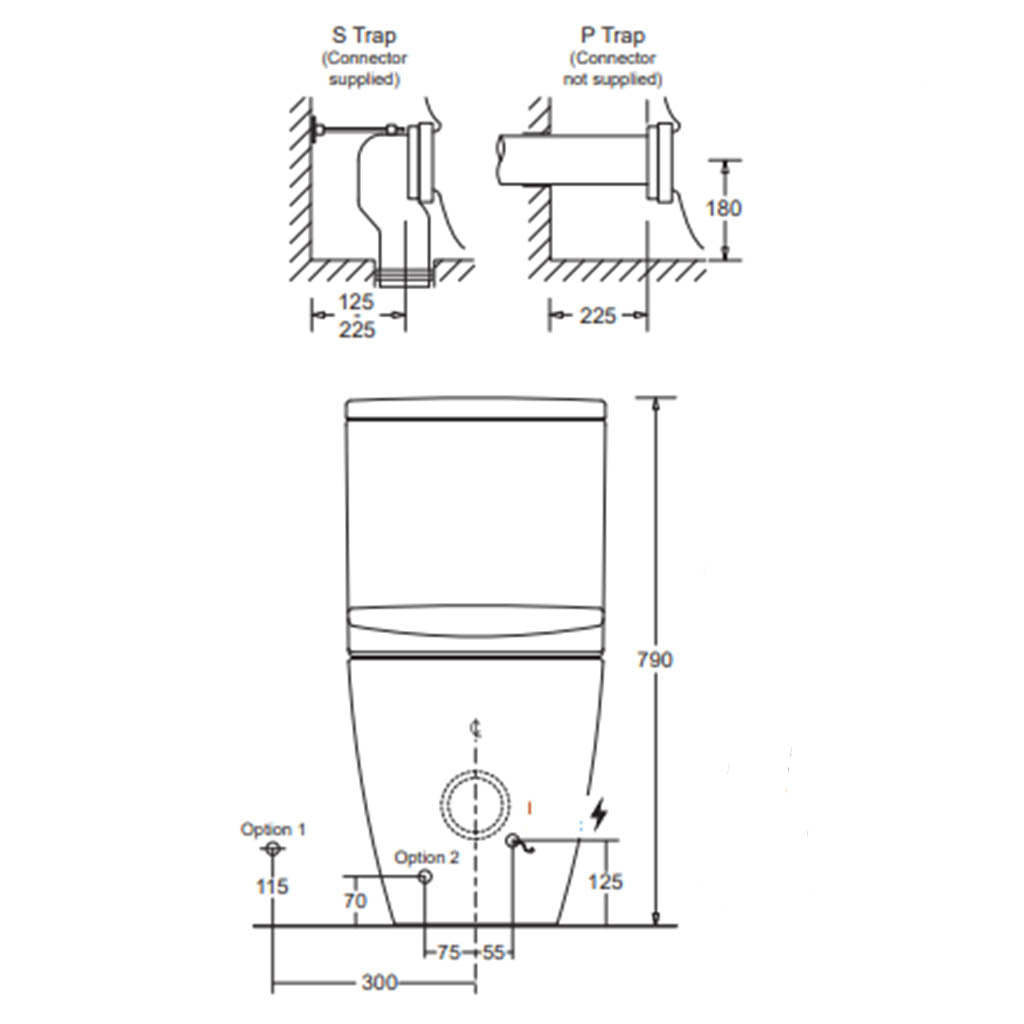 Johnson Suisse Listo Automatic Smart Toilet Rimless Suite