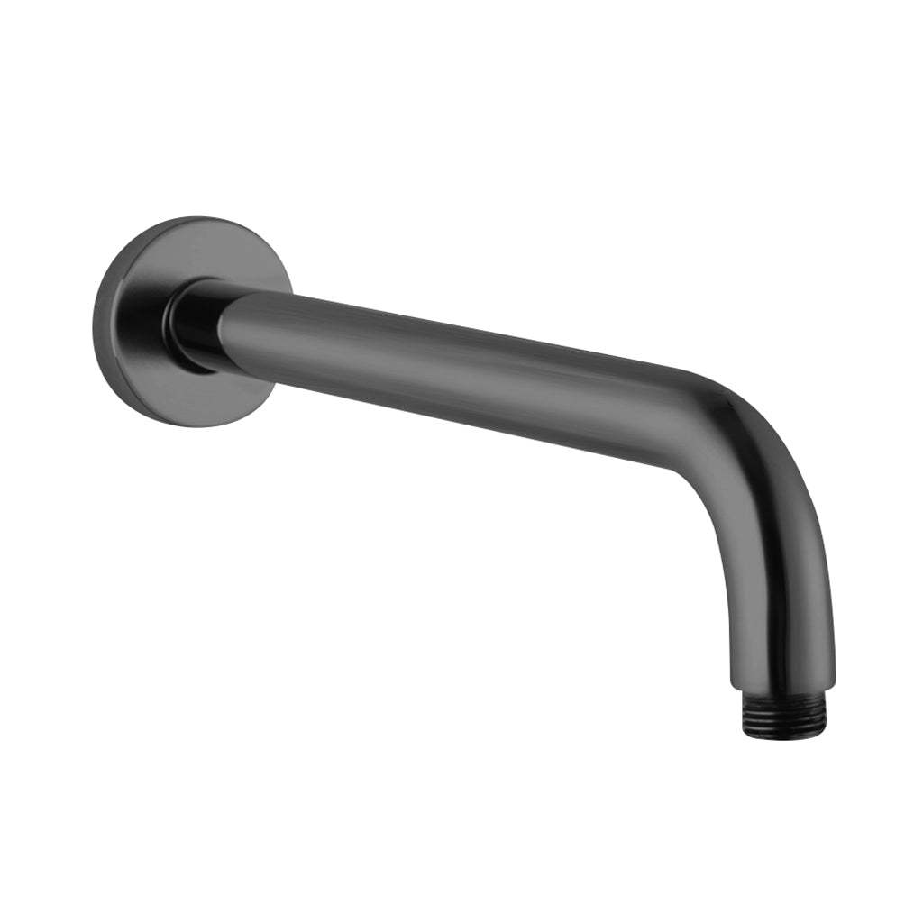 Round Gun Metal Grey Stainless Steel Wall Mounted Shower Arm 400mm-YT Bathroom