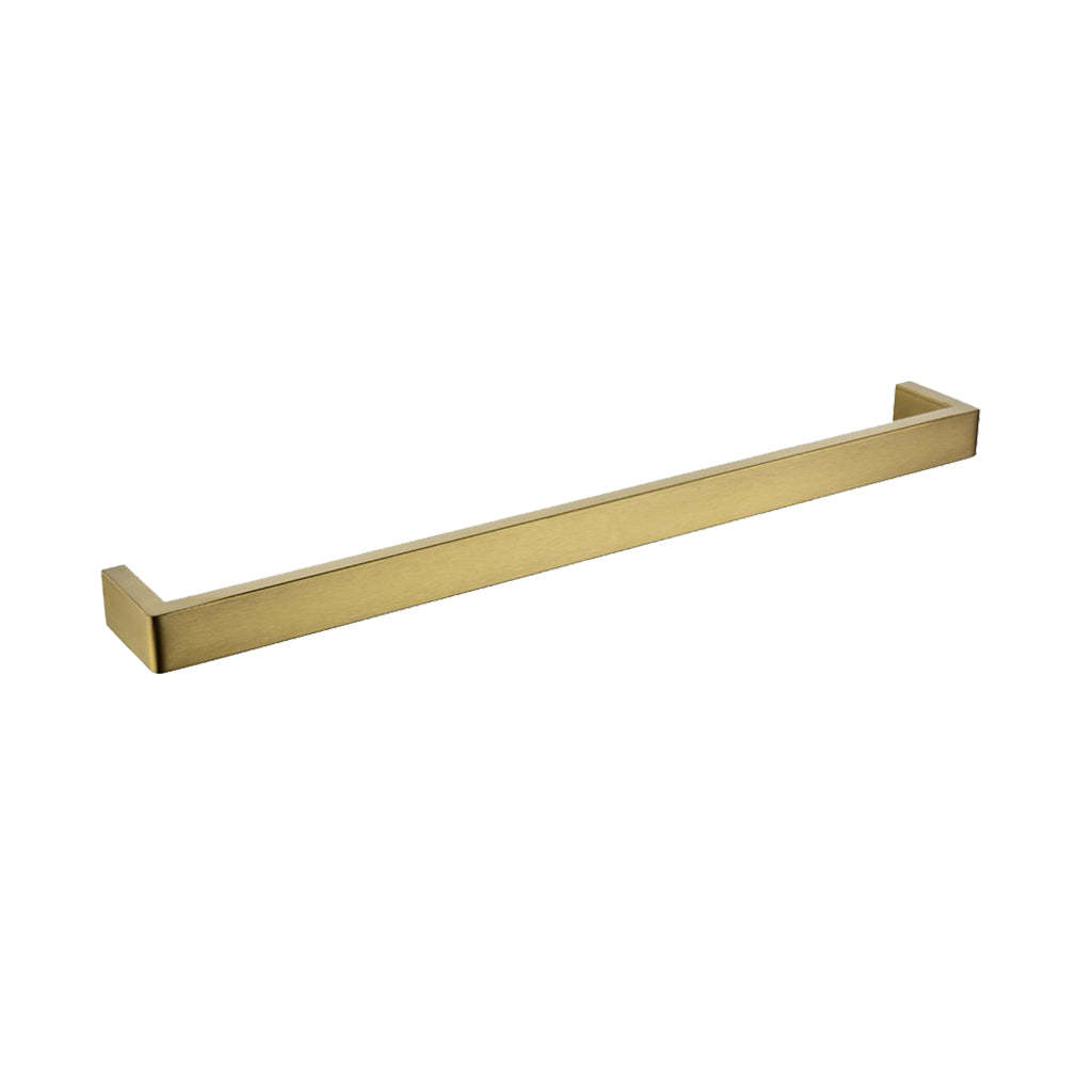 IVANO Series Square Brushed Yellow Gold Single Towel Rail 600mm-YT Bathroom