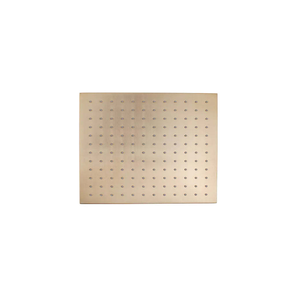 Square Brushed Brass Rainfall Brass Shower Head 250mm-YT Bathroom