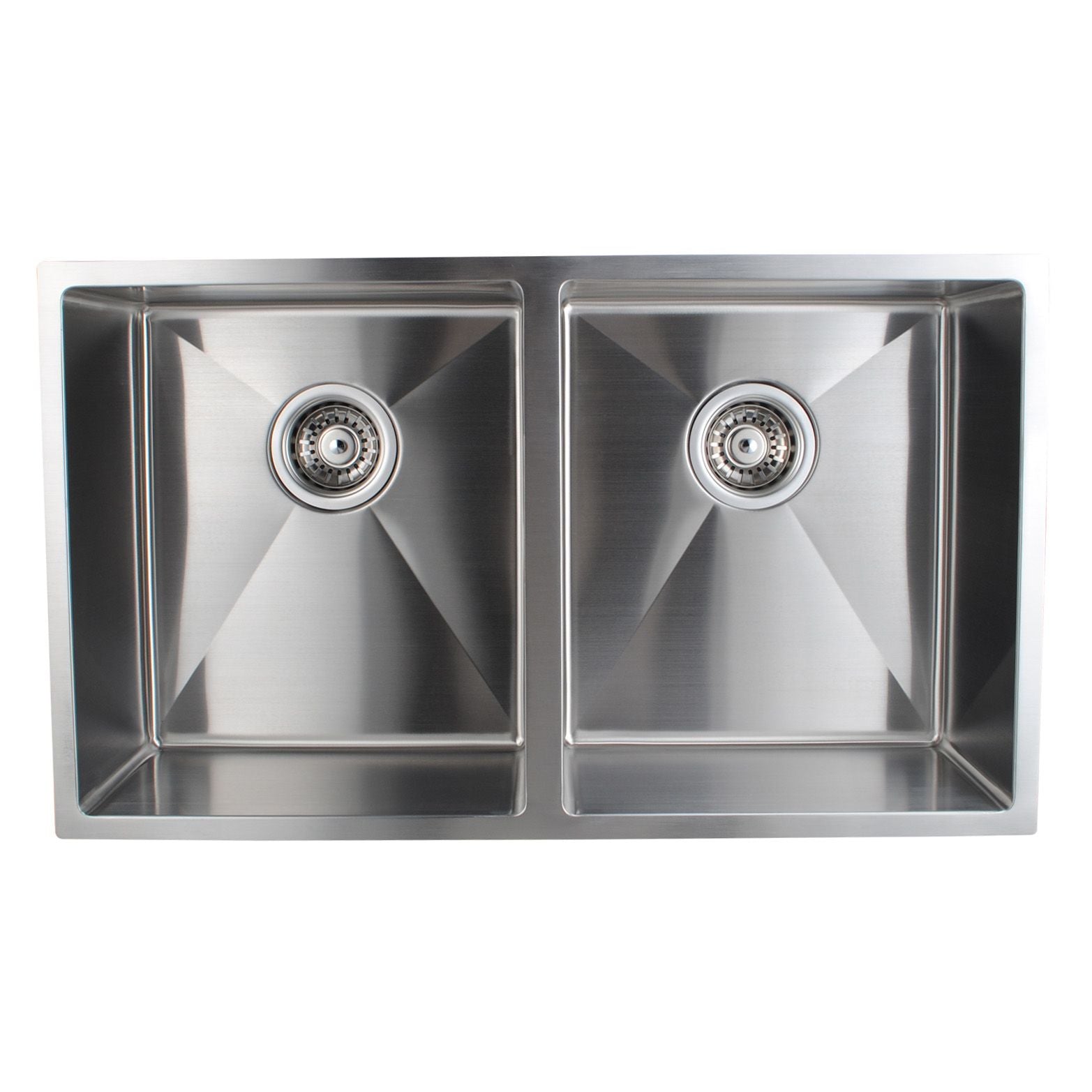 1.2mm 770x450x215mm Handmade Double Bowls Top/Undermount Kitchen/Laundry Sink