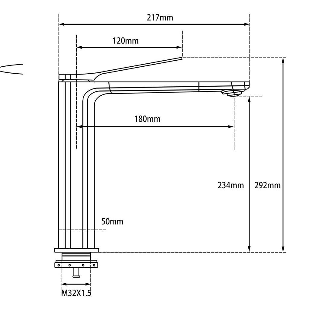 RUSHY Brushed Nickel Tall Basin Mixer-YT Bathroom