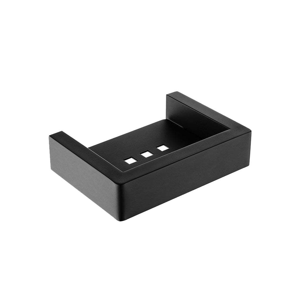 IVANO Series Square Black Soap Dish Holder-YT Bathroom