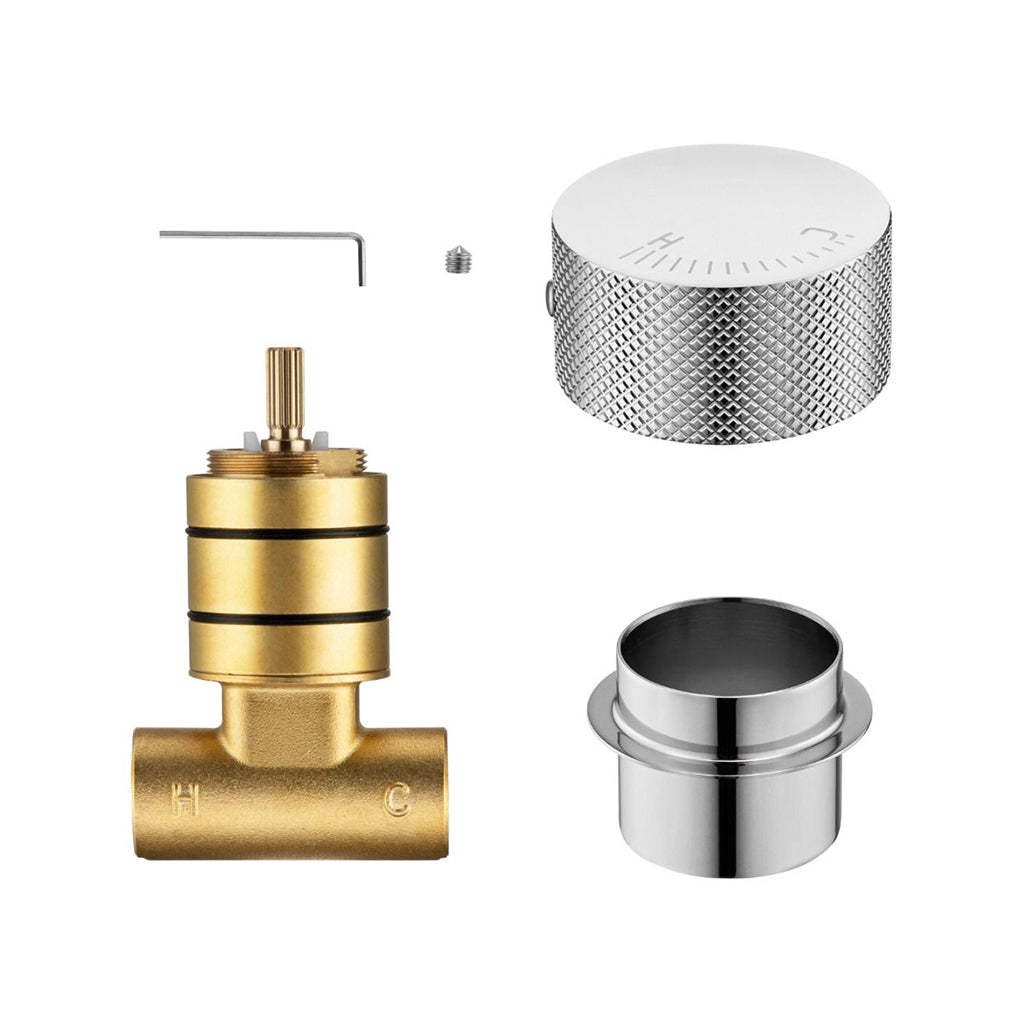 Round Chrome Progressive Wall Mixer Handle-YT Bathroom